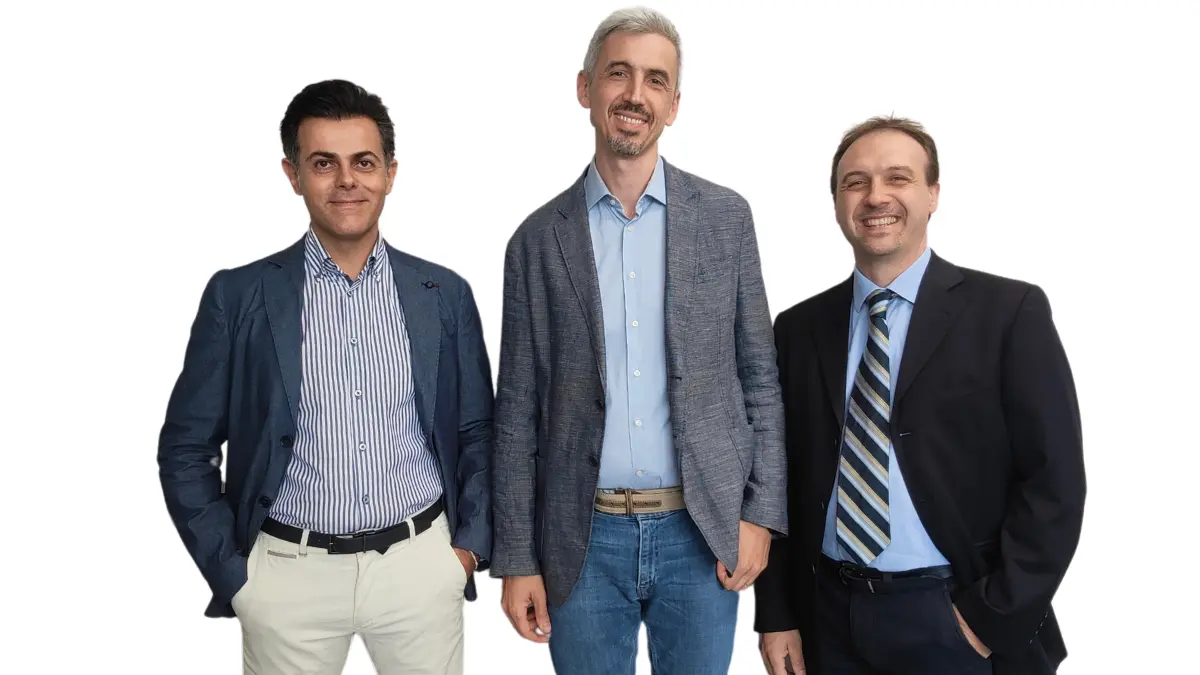 I fondatori di Clinicasa: Marco Sorbello, Pasquale Iodice e Vincenzo Calabrò